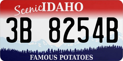 ID license plate 3B8254B