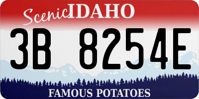 ID license plate 3B8254E