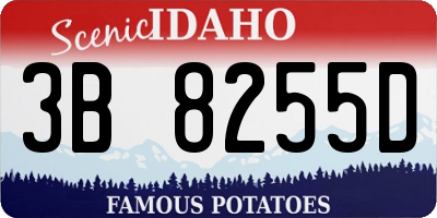 ID license plate 3B8255D