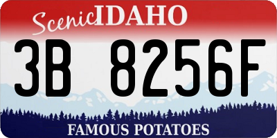 ID license plate 3B8256F