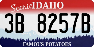 ID license plate 3B8257B