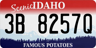 ID license plate 3B8257Q