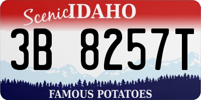 ID license plate 3B8257T
