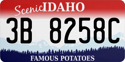 ID license plate 3B8258C