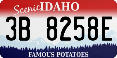 ID license plate 3B8258E