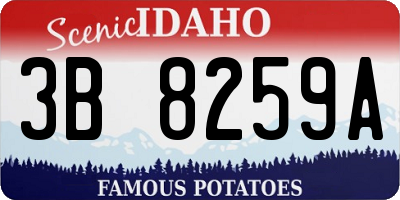 ID license plate 3B8259A