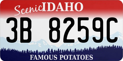 ID license plate 3B8259C
