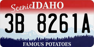 ID license plate 3B8261A