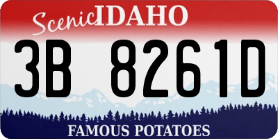 ID license plate 3B8261D