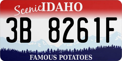 ID license plate 3B8261F