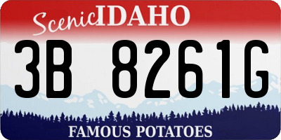 ID license plate 3B8261G