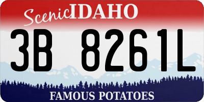 ID license plate 3B8261L