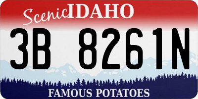 ID license plate 3B8261N