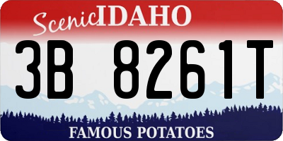 ID license plate 3B8261T
