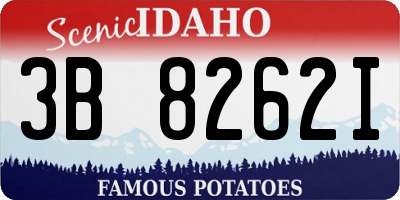 ID license plate 3B8262I