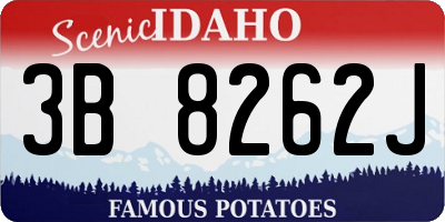 ID license plate 3B8262J