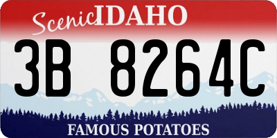ID license plate 3B8264C