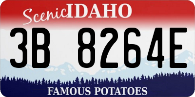 ID license plate 3B8264E