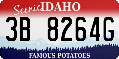 ID license plate 3B8264G