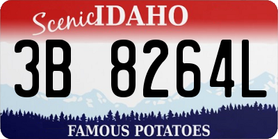 ID license plate 3B8264L