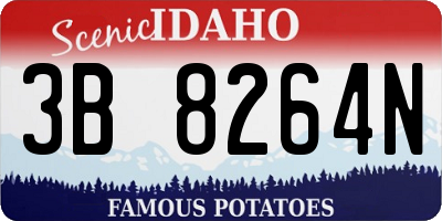 ID license plate 3B8264N