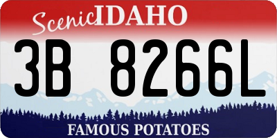 ID license plate 3B8266L