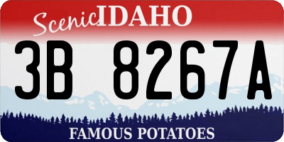 ID license plate 3B8267A