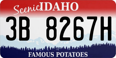 ID license plate 3B8267H