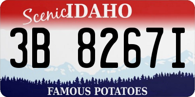 ID license plate 3B8267I