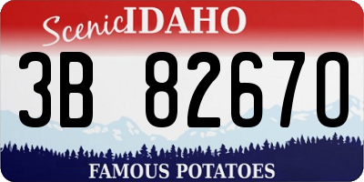 ID license plate 3B8267O