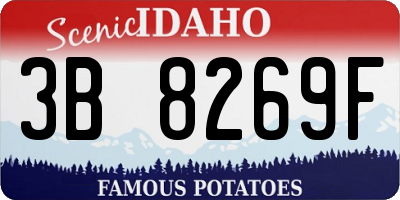 ID license plate 3B8269F