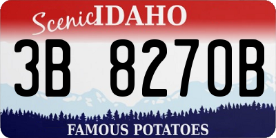 ID license plate 3B8270B