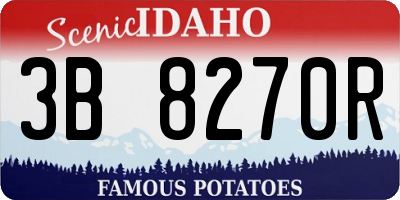 ID license plate 3B8270R