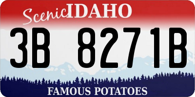 ID license plate 3B8271B