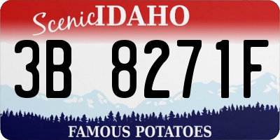 ID license plate 3B8271F