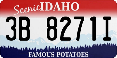 ID license plate 3B8271I