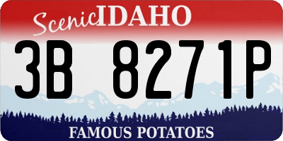 ID license plate 3B8271P