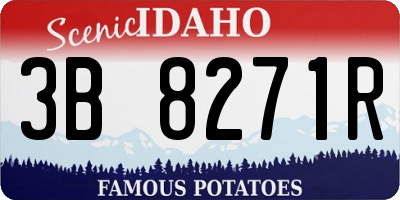 ID license plate 3B8271R