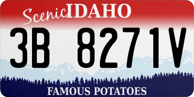 ID license plate 3B8271V