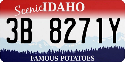 ID license plate 3B8271Y