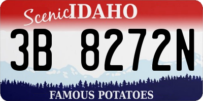 ID license plate 3B8272N