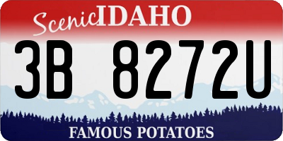 ID license plate 3B8272U