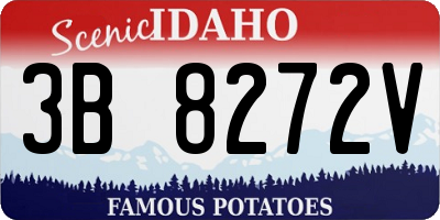 ID license plate 3B8272V