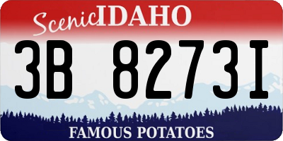 ID license plate 3B8273I