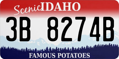 ID license plate 3B8274B