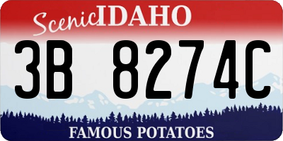 ID license plate 3B8274C