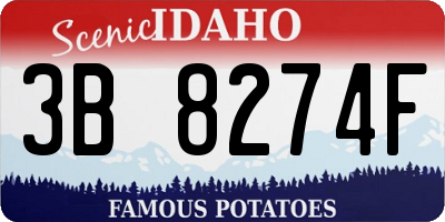 ID license plate 3B8274F