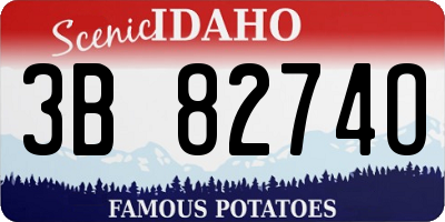 ID license plate 3B8274O