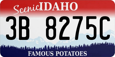 ID license plate 3B8275C