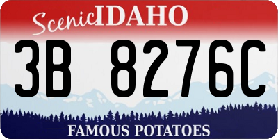 ID license plate 3B8276C